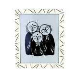 Portarretratos color Blanco con Líneas 20x25cm