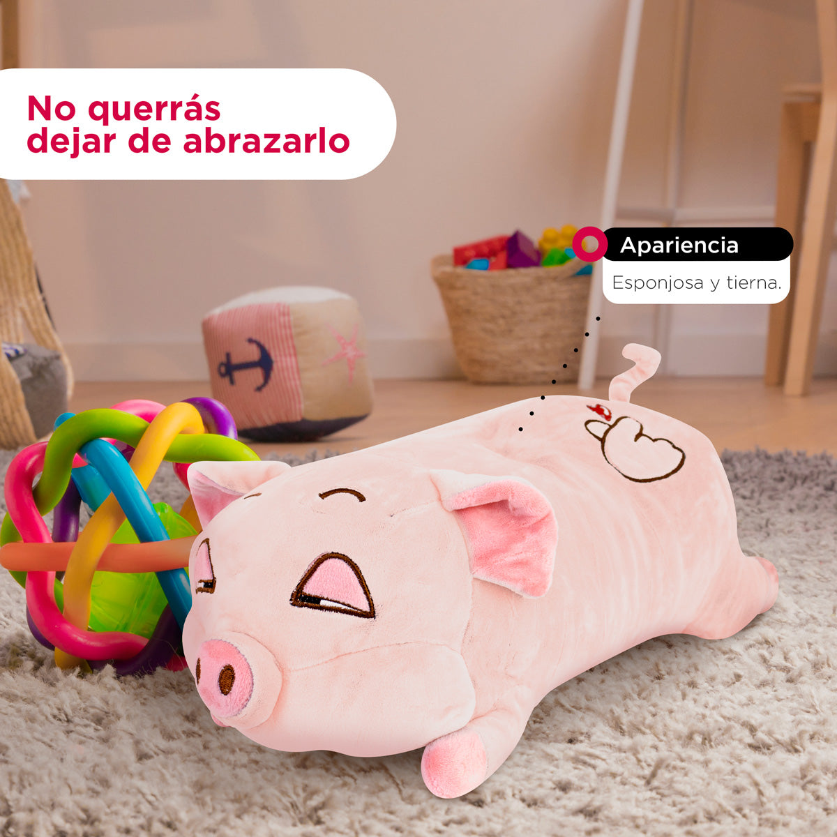 Kit de Peluche de Puerquito Color Rosa ¡Llévate 3 y paga 2!