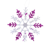 Decoración Colgante de Copo de Nieve color Lila, 12cm