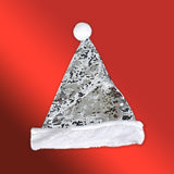 Gorro Navideño de Santa Claus con Lentejuelas color Plata