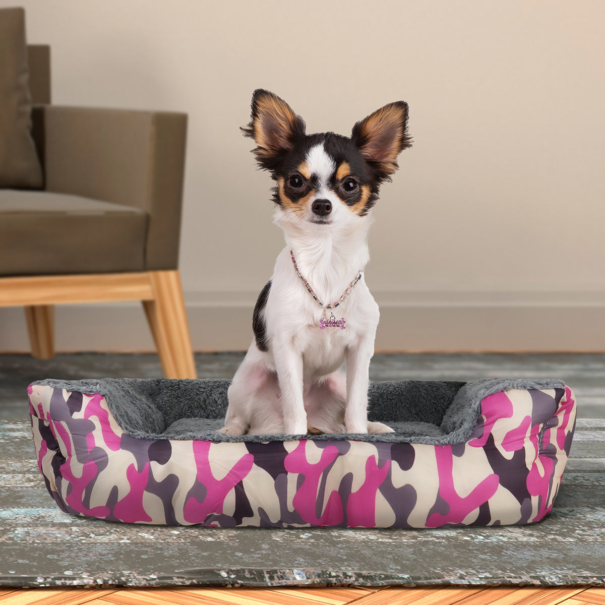 Cama con DiseÃ±o de Manchas para Mascota