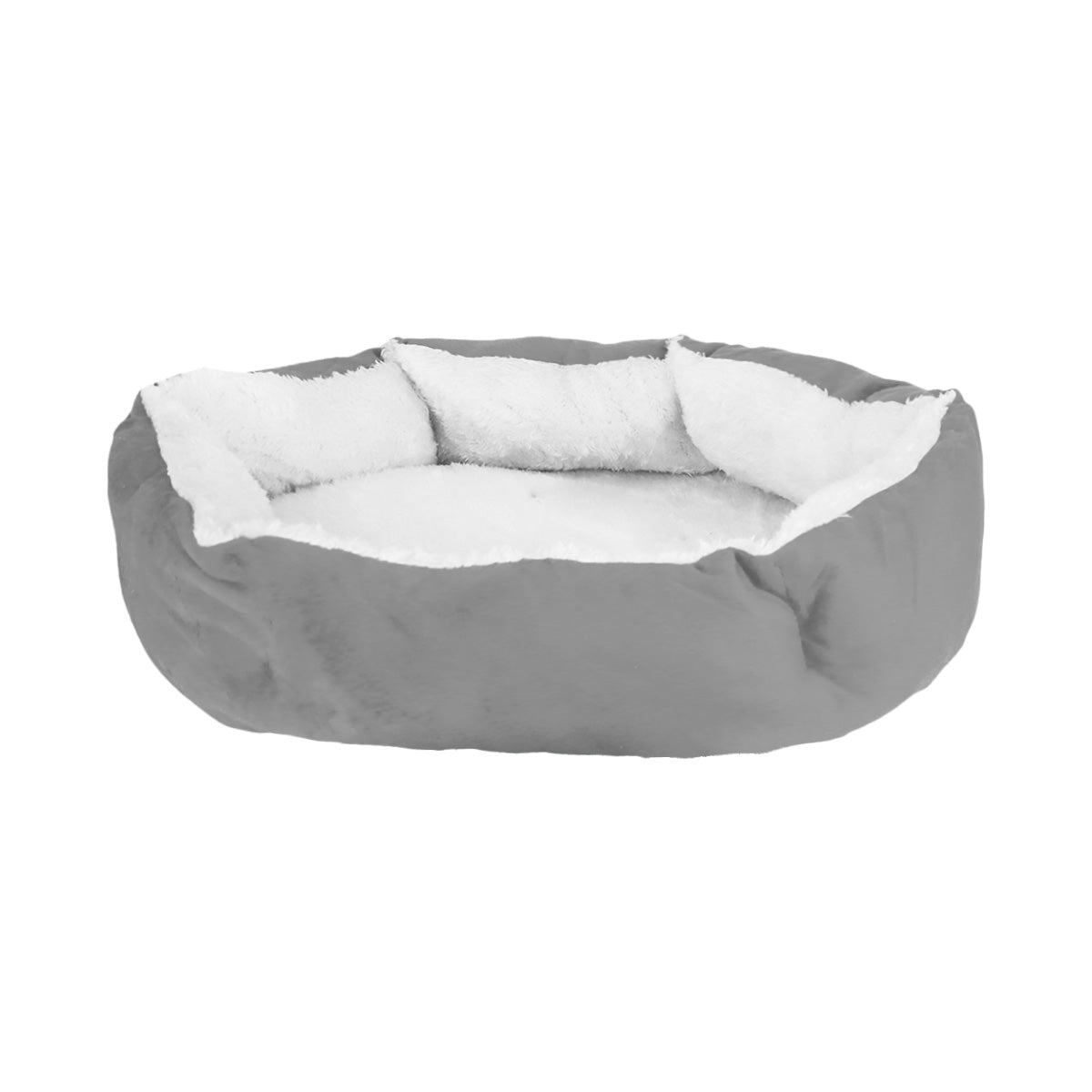 Cama con DiseÃ±o Hexagonal para Mascota, color Gris