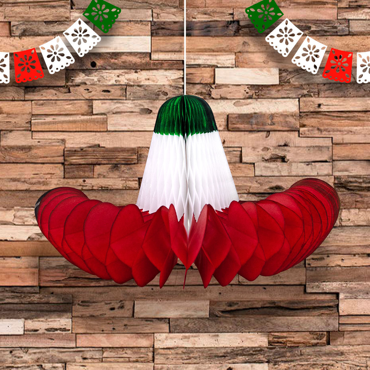 Decoración Colgante con Diseño de Sombrero Tricolor