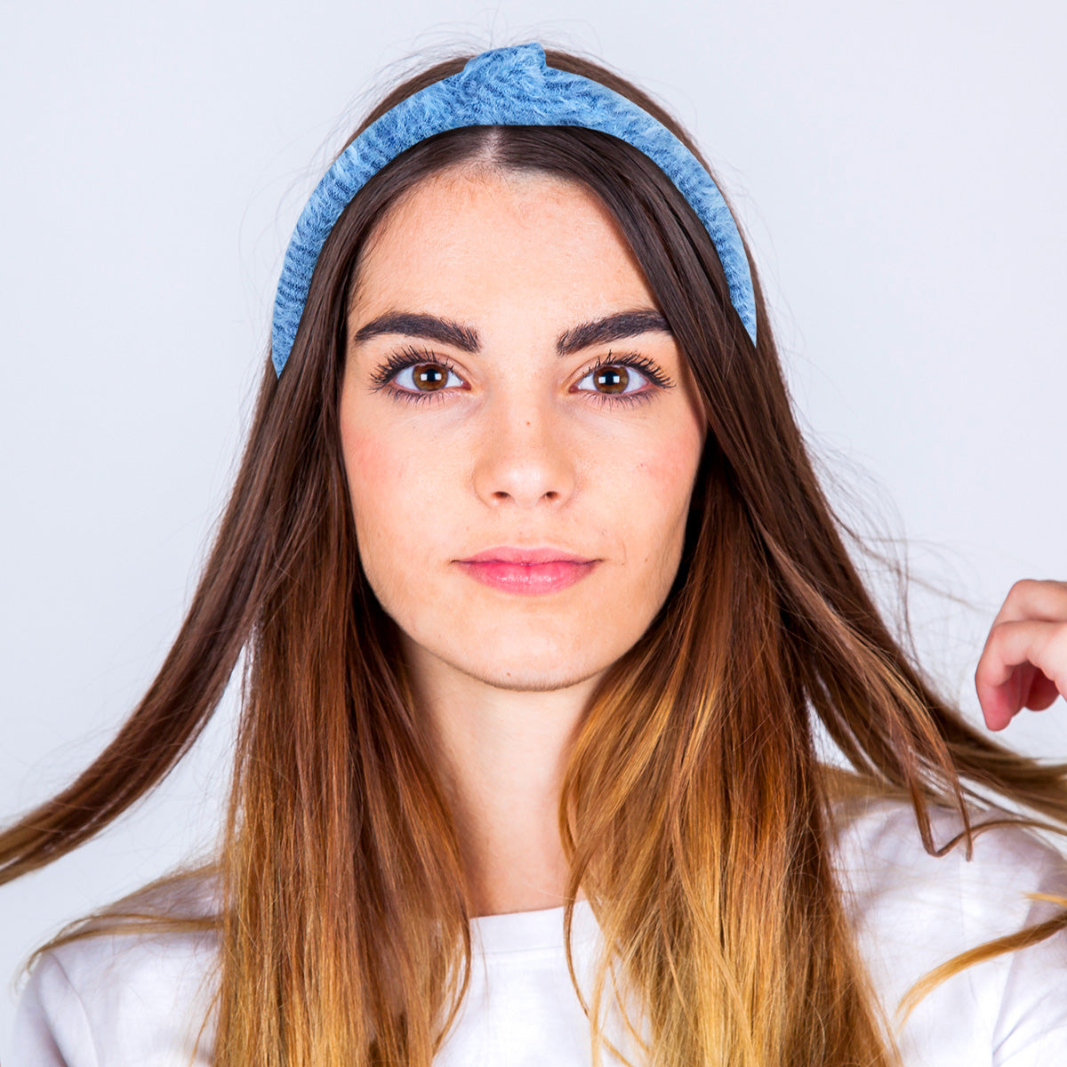 Diadema con Textura Suave color Azul