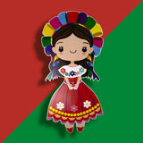 Personaje Articulado de Adelita y Charro para Fiestas Patrias