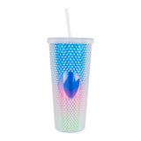 Vaso Texturizado con Efecto Tornasol color Azul 650ml