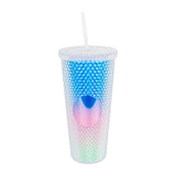Vaso Texturizado con Efecto Tornasol color Azul 650ml