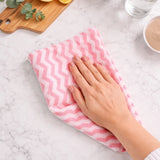 Trapo de Cocina, Color Rosa y Blanco, 2 pzas