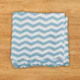 Set de 2 Trapos de Microfibra color Azul Menta con Blanco, 30x30cm
