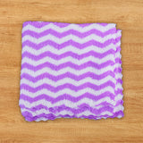 Set de 2 Trapos de Microfibra color Morado con Blanco, 30x30cm