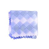 Set de 2 Trapos de Microfibra color Azul con Blanco