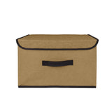 Caja Cuadrada con Tapa para Almacenamiento, Color Miel