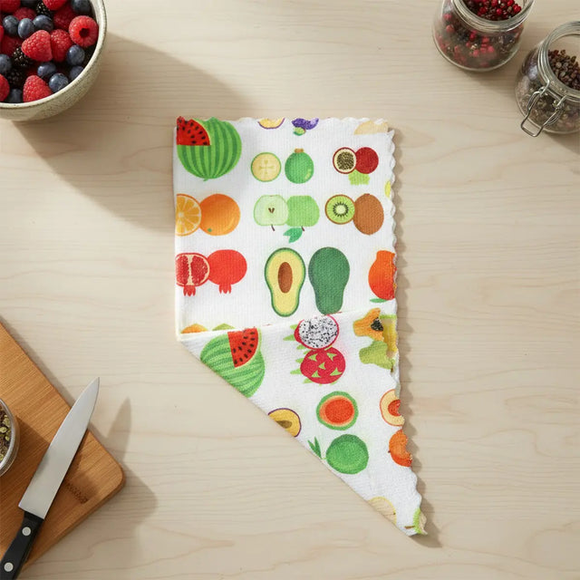 Set de Trapos, Microfibra, Diseño Frutas