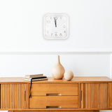 Reloj Cuadrado de Pared, color Blanco