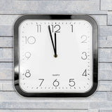 Reloj Cuadrado de Pared, color Negro
