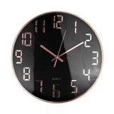 Reloj de Pared Moderno, color Rosa con Negro