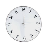 Reloj Circular de Pared, color Blanco con Plata