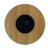 Reloj Circular de Pared, color Blanco con Plata