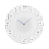 Reloj Moderno con Relieve para Pared, color Blanco