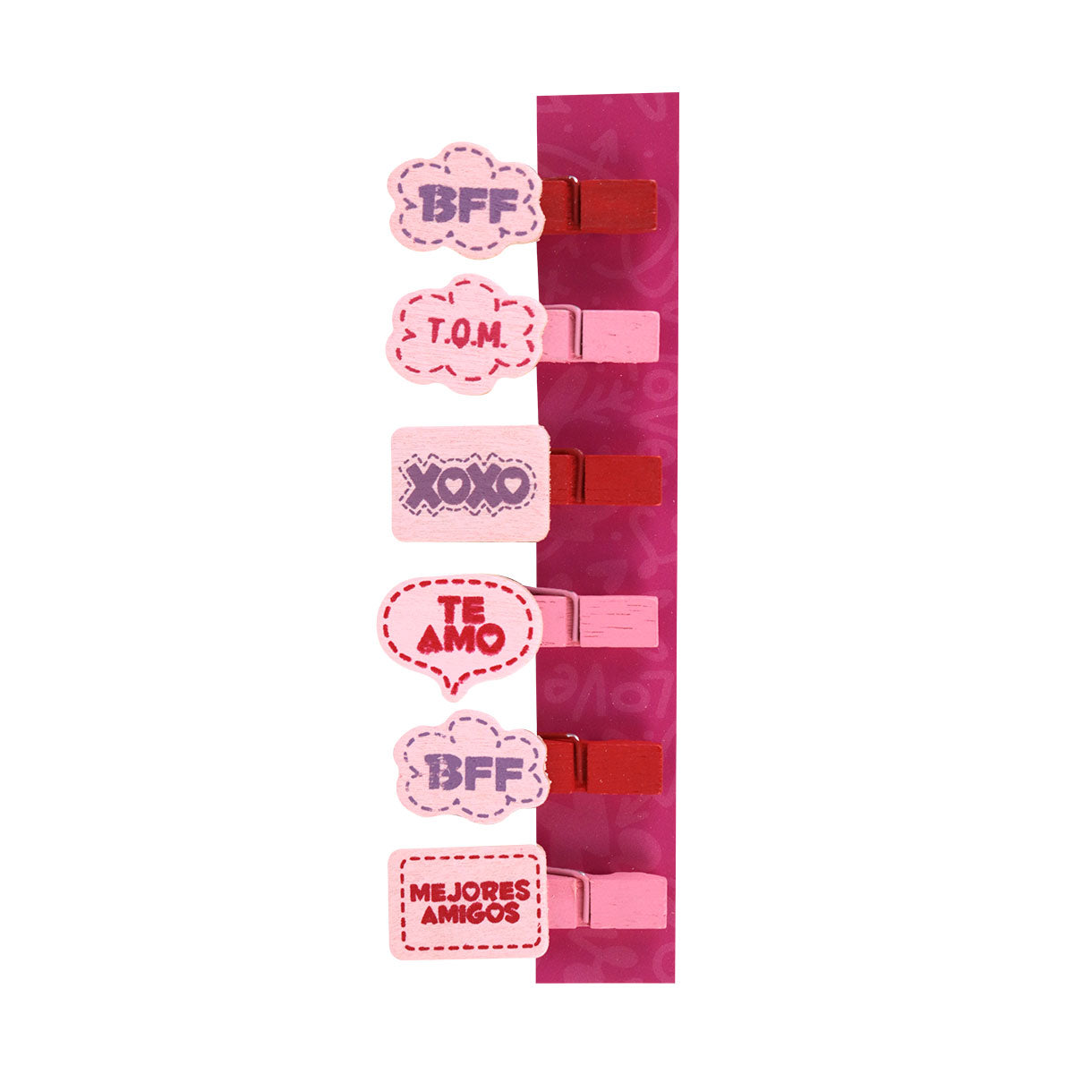 Set de Clips Decorados para San Valentí­n