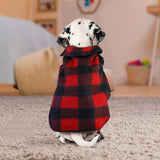 Chaleco de Forro Polar color Negro con Rojo para Perro