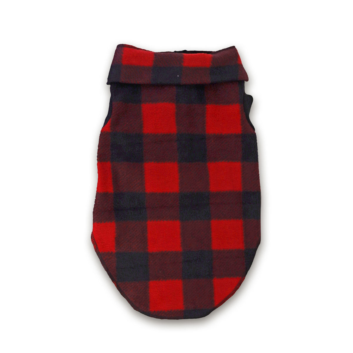 Chaleco de Forro Polar color Negro con Rojo para Perro