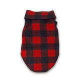 Chaleco de Forro Polar color Negro con Rojo para Perro