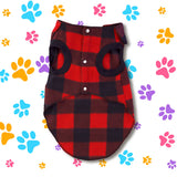 Chaleco de Forro Polar color Negro con Rojo para Perro