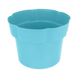 Maceta de Plástico en Forma de Flor, color Aqua