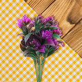 Follaje Artificial con Flores color Fucsia