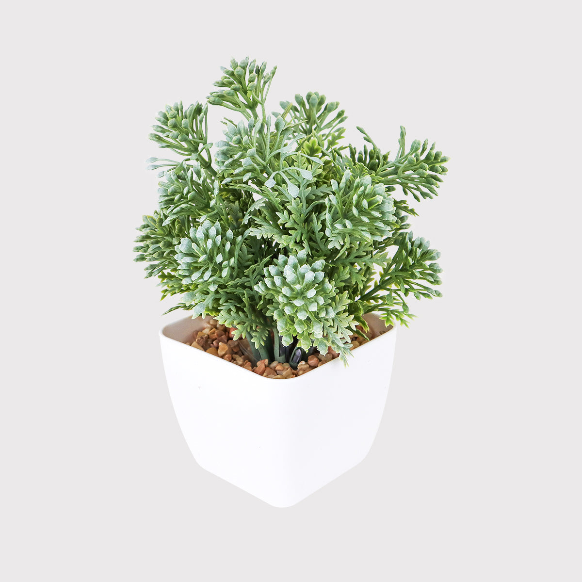 Maceta Decorativa con Suculenta Artificial, color Verde