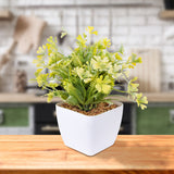 Maceta Decorativa con Planta Artificial, color Amarillo