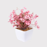 Maceta Decorativa con Planta Artificial, color Rosa
