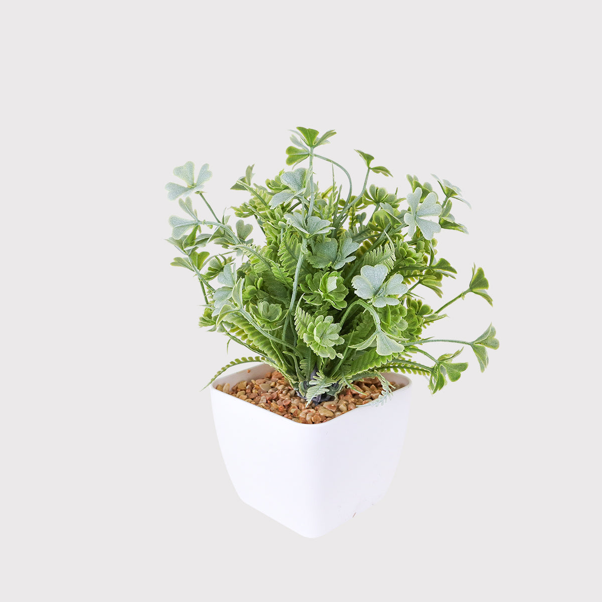 Maceta Decorativa con Planta Artificial, color Verde