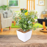Maceta Decorativa con Planta Artificial, color Verde
