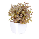 Planta Artificial Decorativa en Maceta, color Verde con Blanco