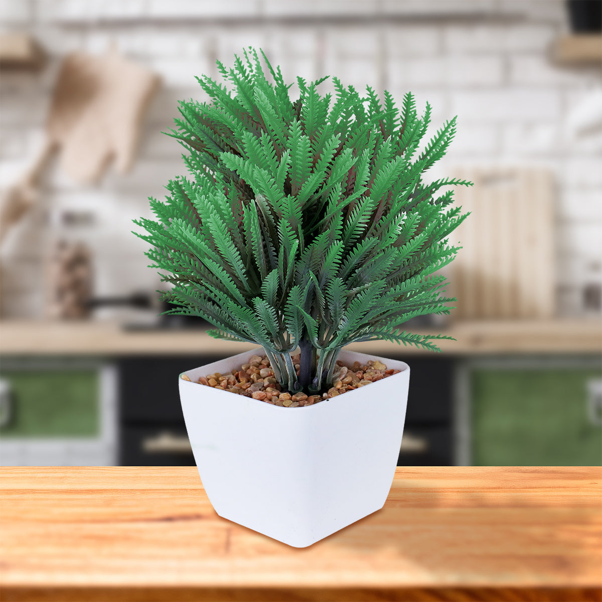 Planta Artificial Decorativa en Maceta, color Verde
