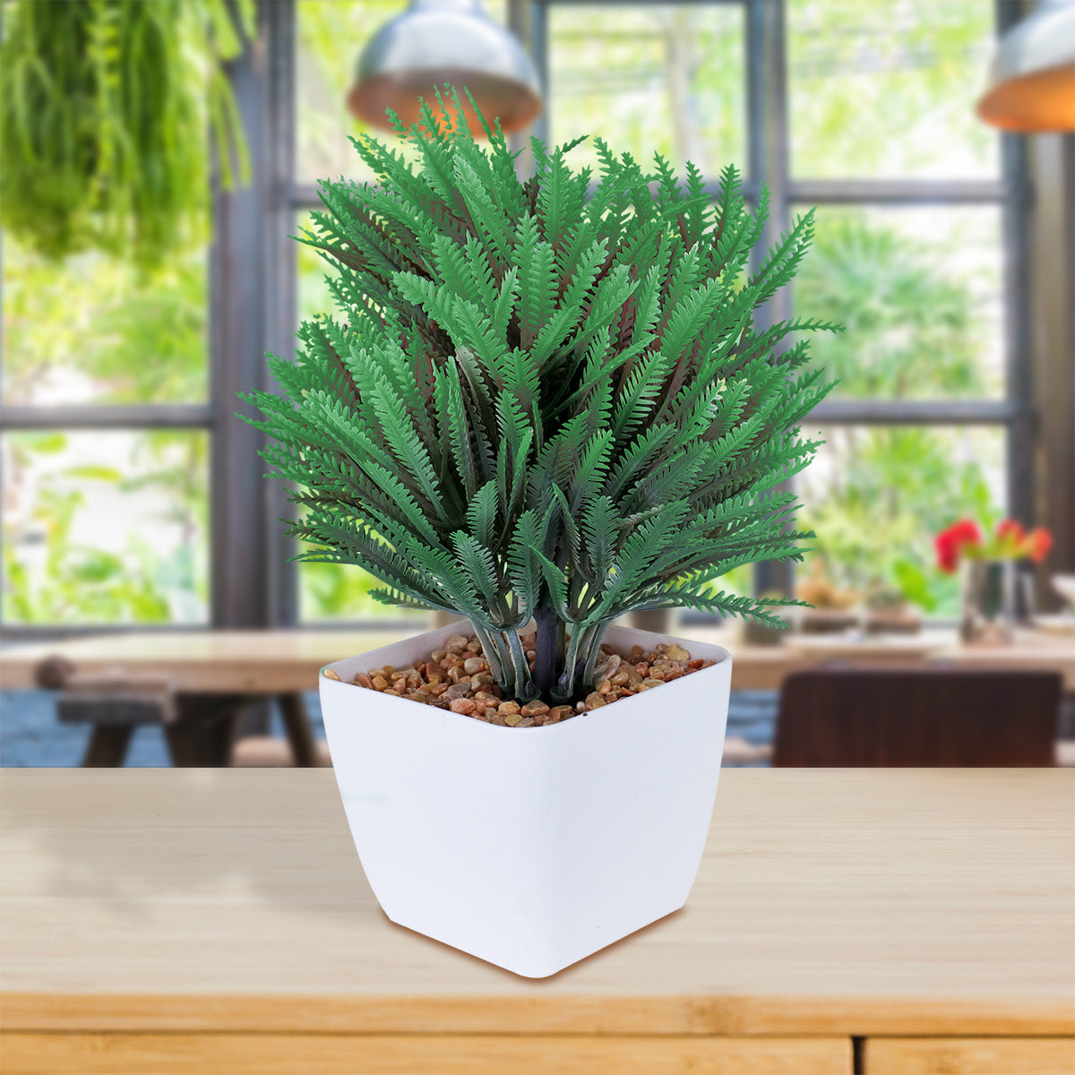 Planta Artificial Decorativa en Maceta, color Verde