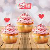 Decoración de San Valentín para Pasteles, color Rojo