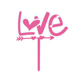 Decoración Love para Pastel, color Rosa