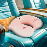 Almohada con Diseño de Oso color Rosa para Viaje