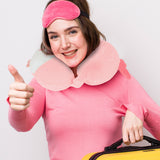 Almohada con DiseÃ±o de Pez color Rosa para Viaje