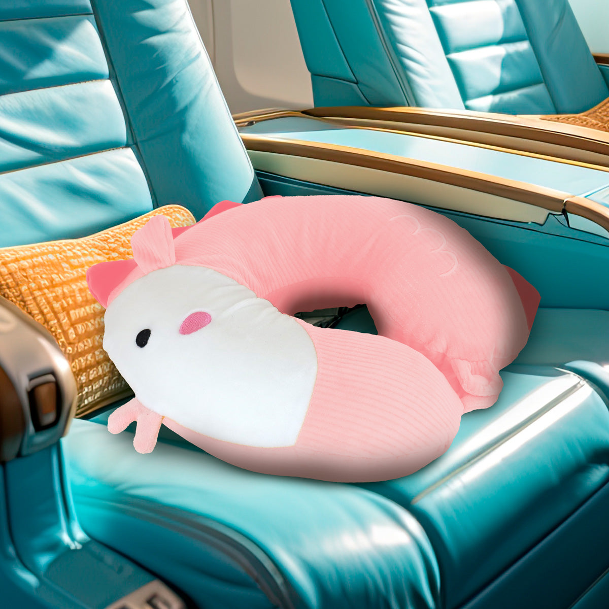 Almohada con DiseÃ±o de Pez color Rosa para Viaje