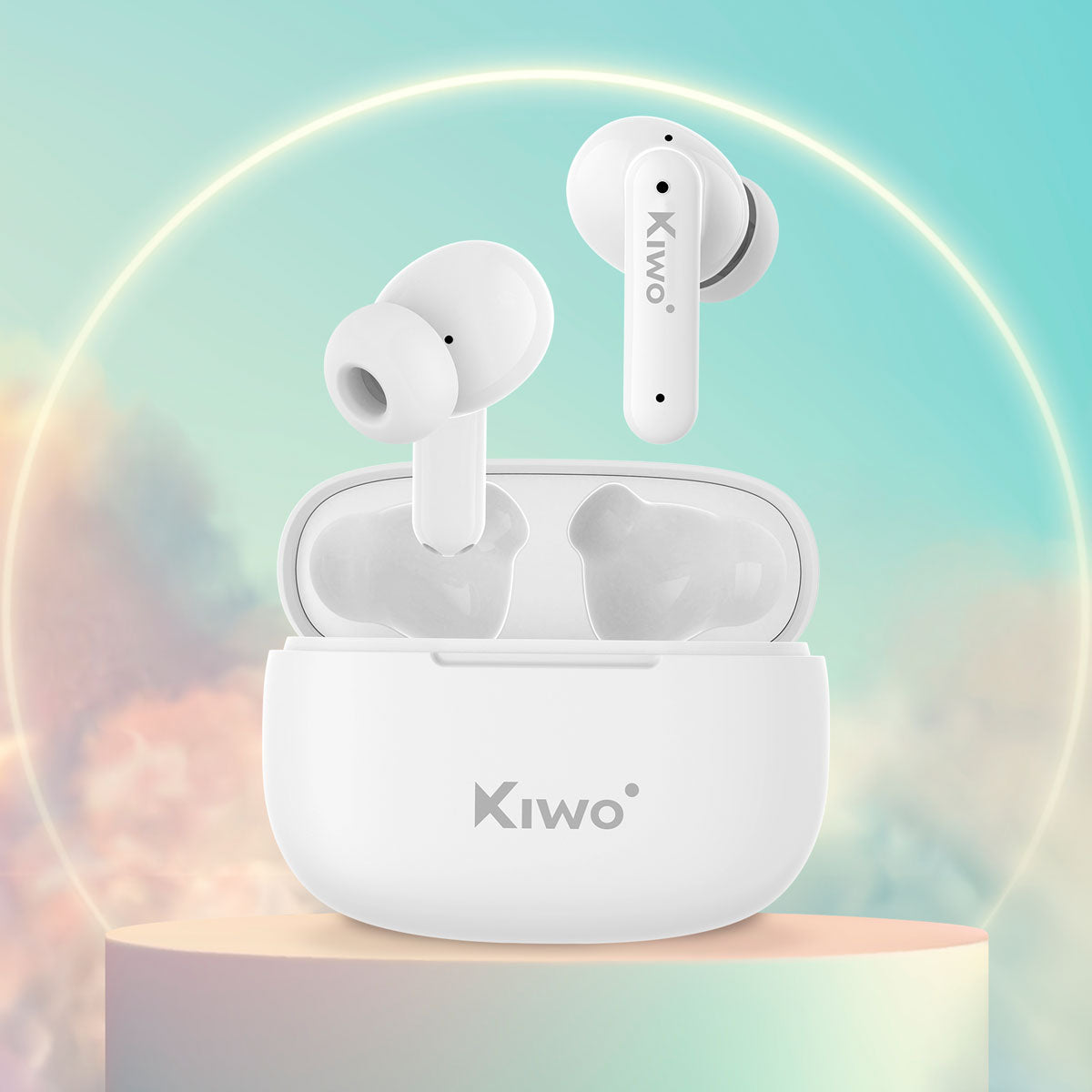 Audí­fonos Inalámbricos True Wireless Nai color Blanco, Kiwo