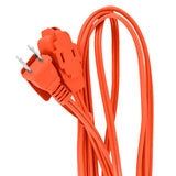 Extensión Eléctrica con 2 Contactos, color Naranja