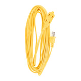 Extensión Eléctrica con 2 Contactos Polarizados, color Amarillo