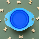 Plato Plegable color Azul para Mascota