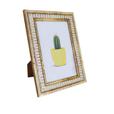 Portarretratos con Marco color Bronce con Blanco 10x15cm