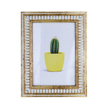 Portarretratos con Marco color Bronce con Blanco 10x15cm