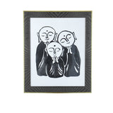 Portarretrato, Color Gris con Dorado